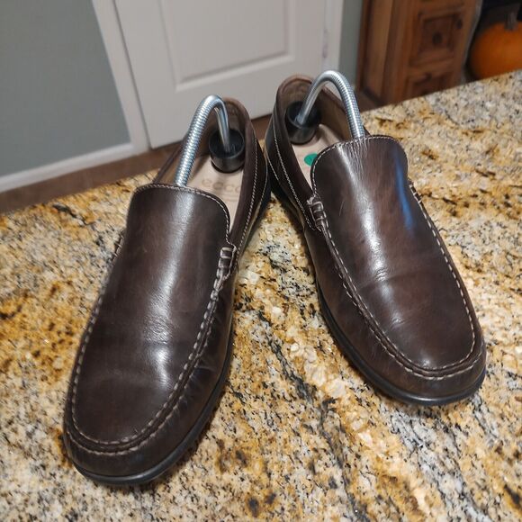 ECCO Classic Moc 2.0 Brown Leather Loafers Slip-On Shoe Men's Size US 9 EU 42 - Picture 3 of 12